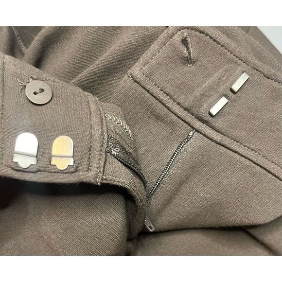 Eileen Fisher Dark Brown Viscose Blend Straight Leg Trouser Pants Medium - Picture 5 of 5